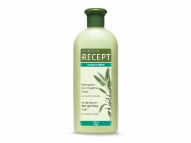 Шампунь Subrina Professional Recept Clean & Fresh для жирной кожи головы 400 мл