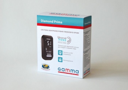Глюкометр Gamma DIAMOND PRIMA + 10 тест смужок гарантія 2 роки
