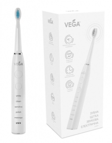 Ультразвуковая зубная щетка Vega VT-600 white гарантия 1 год