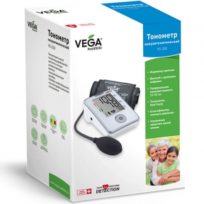 Тонометр VEGA VS-250 полуавтоматический на плечо гарантия 5 лет