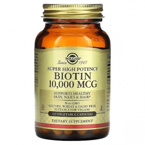 Solgar Biotin / Біотин 10 мг (10000 мкг) у капсулах №120