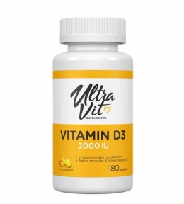 UltraVit Vitamin D3 / Витамин Д3 2000мг в мягких капсулах №180