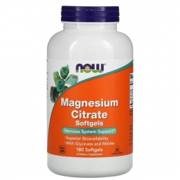 NOW Magnesium Citrate 134 mg цитрат магнія у м'яких капсулах №180