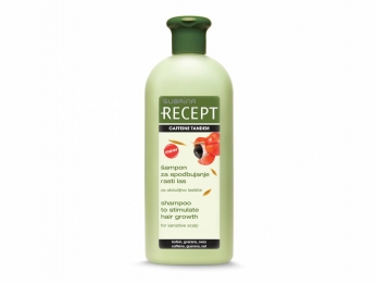 Шампунь Subrina Recept Caffein Tandem для стимуляции роста волос 400 мл