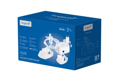 Ингалятор (небулайзер) LONGEVITA UltraNeb Type-C компрессорный гарантия 2 года