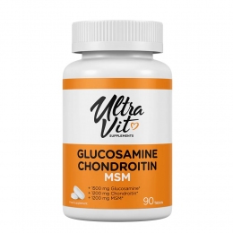 UltraVit GLUCOSAMINE CHONDROITIN MSM / Глюкозамин Хондроитин МСМ в таблетках №90