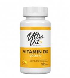 UltraVit Vitamin D3 / Вітамін Д3 2000мг у м'яких капсулах №180