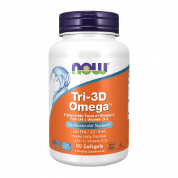 Витамины NOW TRI-3D ОМЕГА в мягких капсулах №30