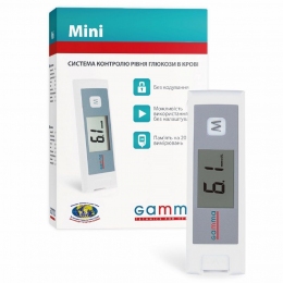 Глюкометр Gamma Mini Гама Міні + 10 тест-смужок гарантія 2 роки