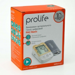 Тонометр PROLIFE PA2 BASIC автоматичний на плече гарантія 10 років